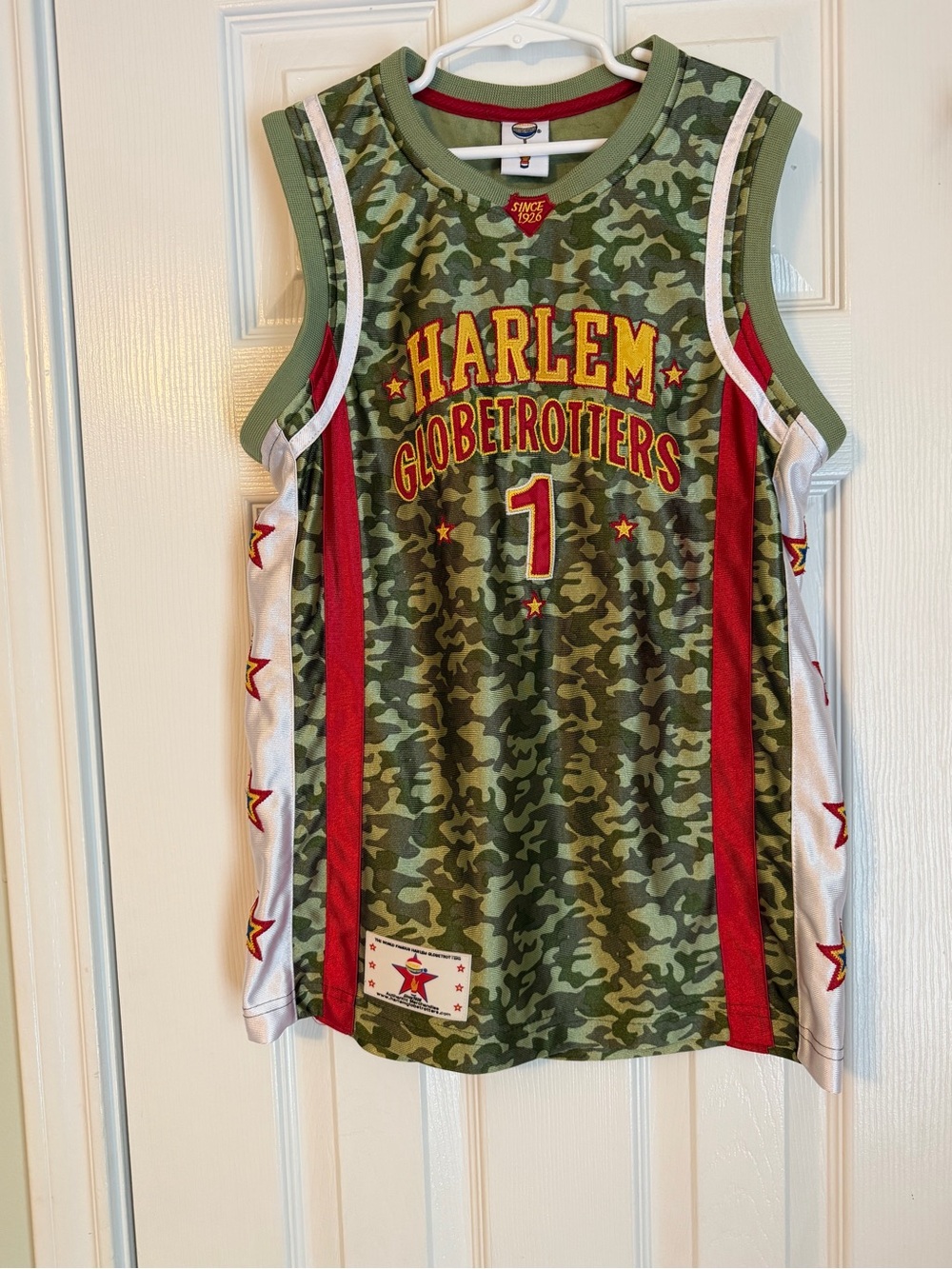 Harlem Globetrotters Kids Camo Basketball Jersey size youth small